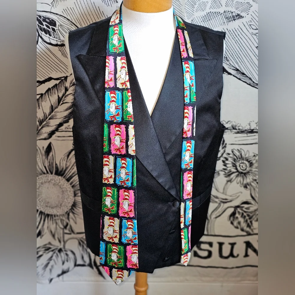 Vintage 1994 Dr Seuss Cat In The Hat 100% Sill Tie
